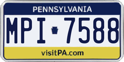 PA license plate MPI7588