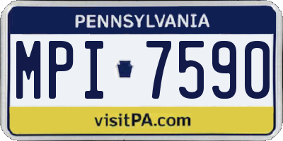 PA license plate MPI7590