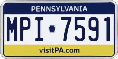 PA license plate MPI7591