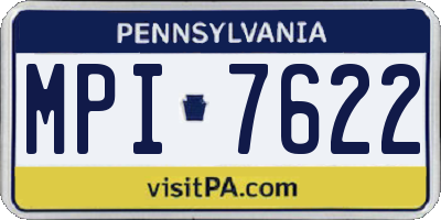 PA license plate MPI7622