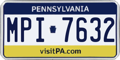 PA license plate MPI7632