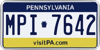 PA license plate MPI7642