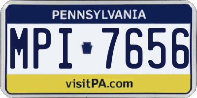 PA license plate MPI7656