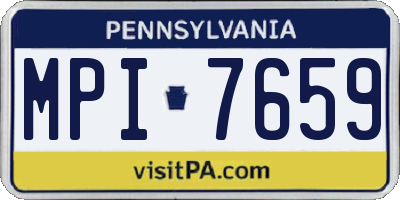 PA license plate MPI7659