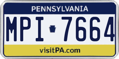 PA license plate MPI7664