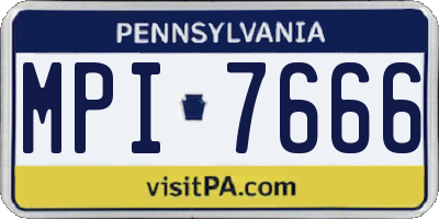 PA license plate MPI7666