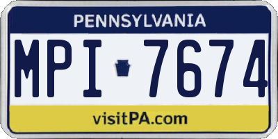 PA license plate MPI7674