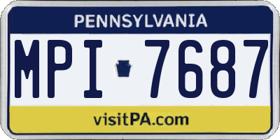 PA license plate MPI7687