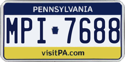 PA license plate MPI7688