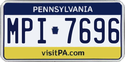 PA license plate MPI7696