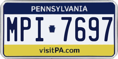PA license plate MPI7697