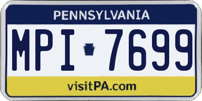 PA license plate MPI7699
