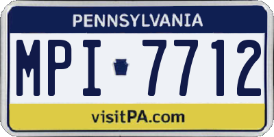 PA license plate MPI7712