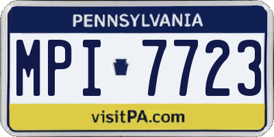 PA license plate MPI7723