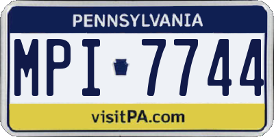 PA license plate MPI7744
