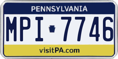 PA license plate MPI7746