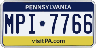PA license plate MPI7766