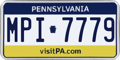 PA license plate MPI7779