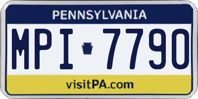 PA license plate MPI7790
