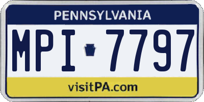 PA license plate MPI7797