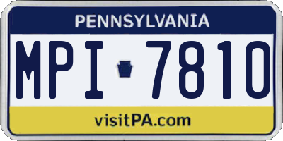 PA license plate MPI7810