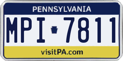 PA license plate MPI7811
