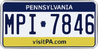 PA license plate MPI7846