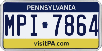 PA license plate MPI7864
