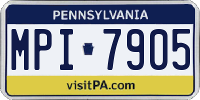 PA license plate MPI7905