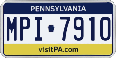 PA license plate MPI7910