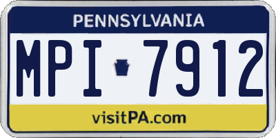 PA license plate MPI7912