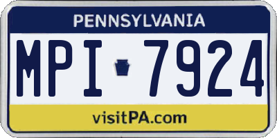 PA license plate MPI7924