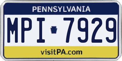 PA license plate MPI7929