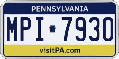 PA license plate MPI7930