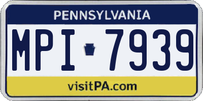 PA license plate MPI7939