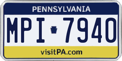 PA license plate MPI7940