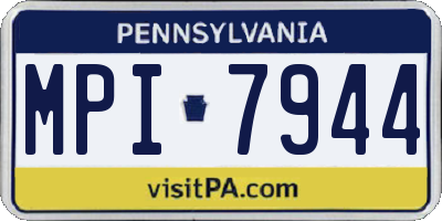PA license plate MPI7944
