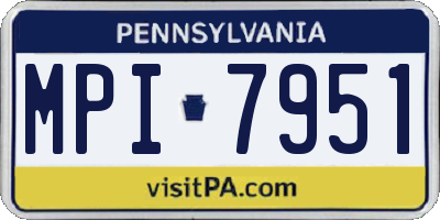 PA license plate MPI7951