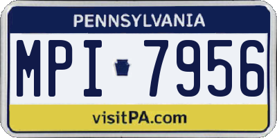 PA license plate MPI7956