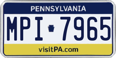 PA license plate MPI7965