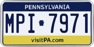 PA license plate MPI7971