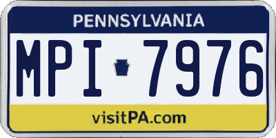 PA license plate MPI7976