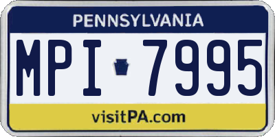 PA license plate MPI7995
