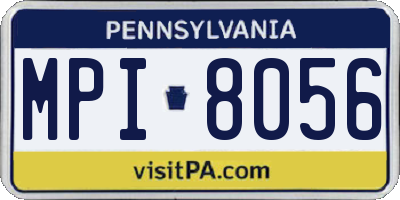 PA license plate MPI8056