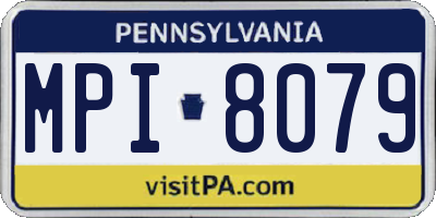 PA license plate MPI8079