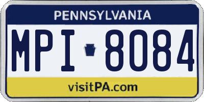 PA license plate MPI8084