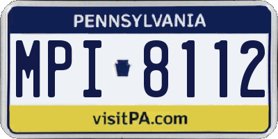 PA license plate MPI8112