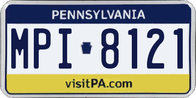 PA license plate MPI8121
