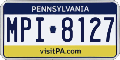 PA license plate MPI8127