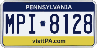 PA license plate MPI8128